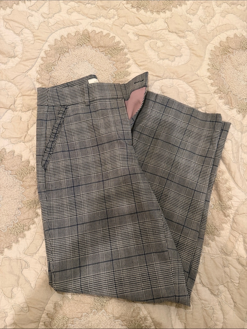 Kate Spade Gray Glen Plaid Ankle Pants - Picture 2 of 4